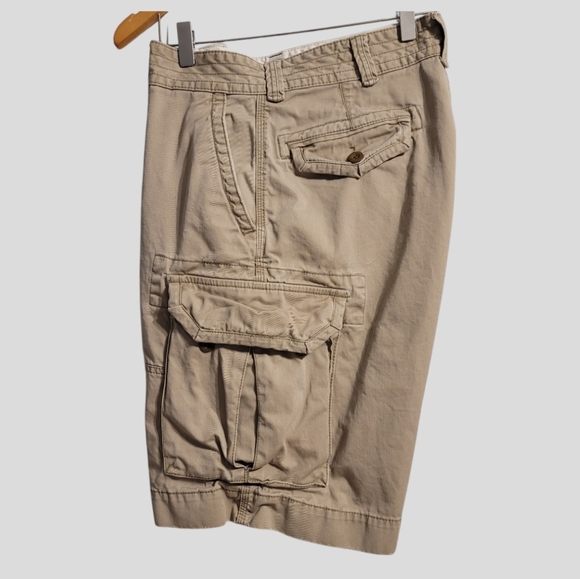 Ralph Lauren Polo Cargo Shorts Men's 34 Khaki Tan Distressed Paratroopers Safari - Picture 7 of 11